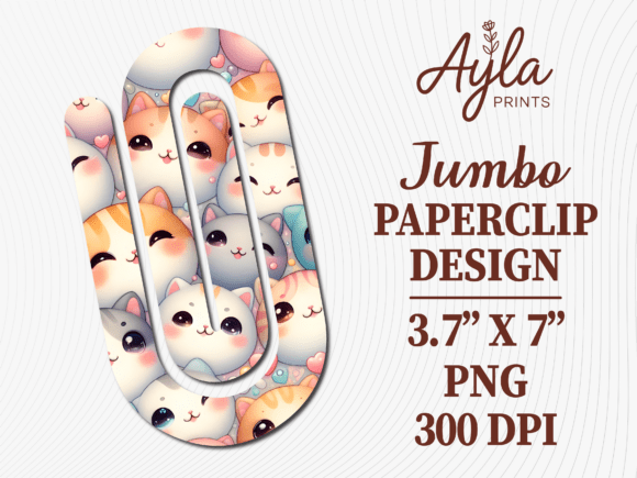 Cats Animals Digital Jumbo Paperclip Graphics and Crafts Review