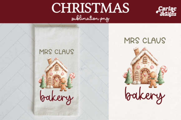 Christmas Kitchen Towel Sublimation Graphics and Illustrations Review