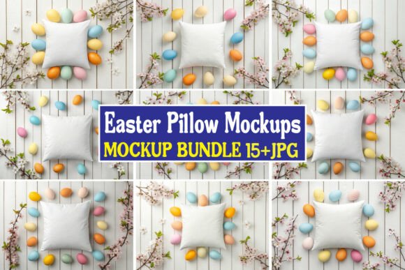 Easter Pillow Mockups Bundle 11: Premium Graphics for Product Mockups