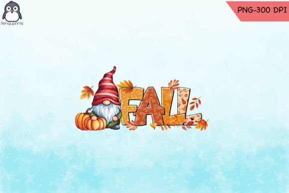 Fall Season Fall Gnome Sublimation PNG for Crafts and Graphics
