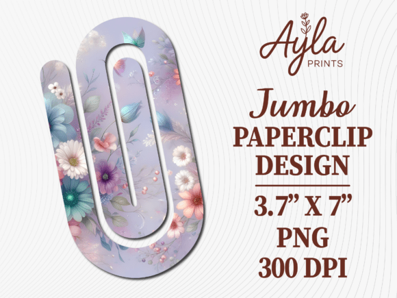 Floral Butterflies Jumbo Paperclip PNG Graphics and Crafts Review