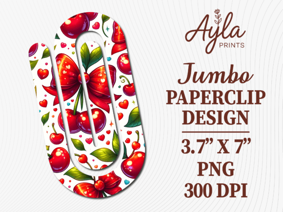 Fresh Red Cherries Fruit Jumbo Paperclip Graphics and Crafts Review