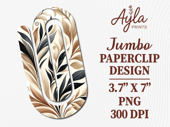 Gold Leaf Art Deco Jumbo Paperclip PNG Graphics and Crafts Review