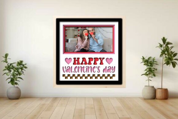Happy Valentine's Day Photo Frame Shadow Graphics for Crafts