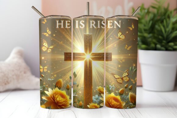He is Risen Wrap Tumbler Sublimation Graphics and Tumbler Wraps