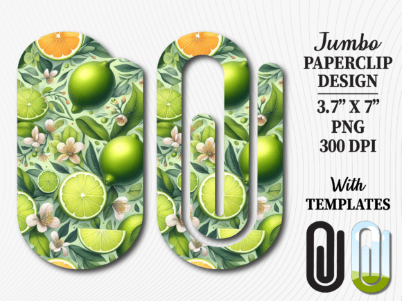 Lime Citrus Fruit Slice Jumbo Paperclip Graphics and Crafts Review