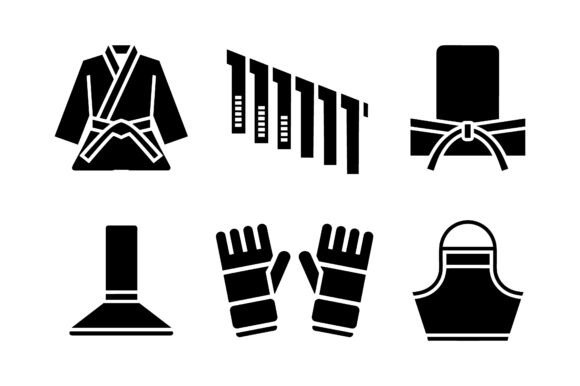 Martial Arts Gear Vector Silhouette Review