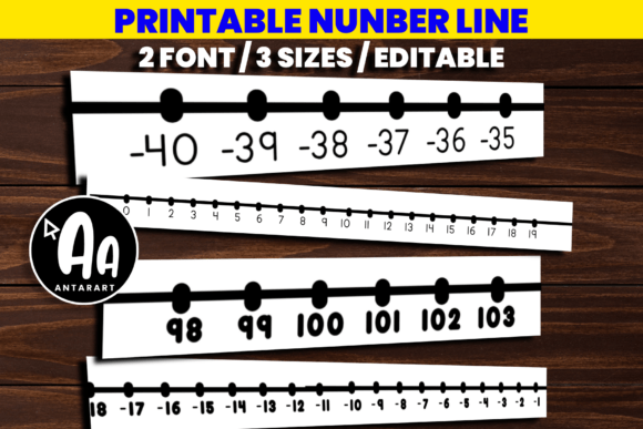 Number Line Printable with Negatives: Essential Graphics for 1St Grade Content