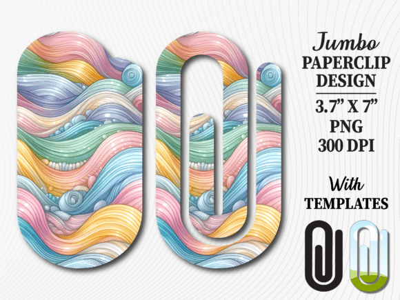 Rainbow Abstract Swirl Jumbo Paperclip Review