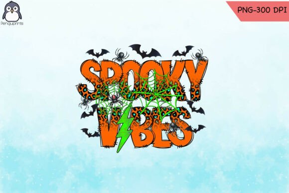 Retro Spooky Vibes Halloween PNG for Crafts and Graphics