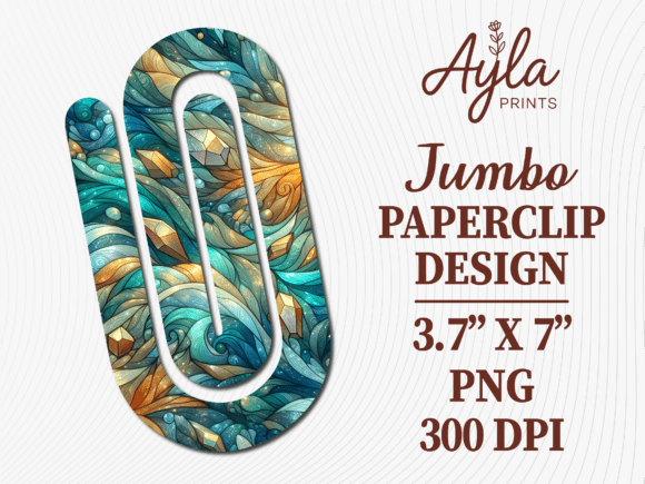 Teal Gold Marble Fluid Jumbo Paperclip Graphics and Crafts Review
