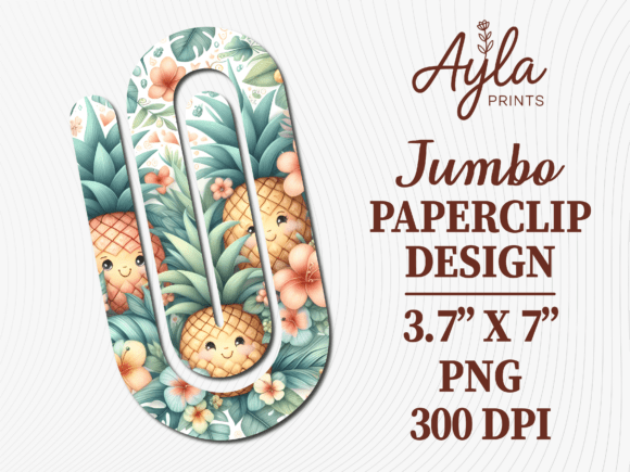 Tropical Pineapple Jumbo Paperclip PNG Graphics and Crafts Review