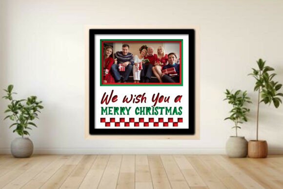 We Wish -- Christmas Photo Frame Shadow for Graphics and Crafts